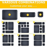 Lade-organizer, opbergsysteem, 32-delige lade-organizer voor kantoor, 3 maten, antislip lade-organizer voor bureau, badkamer, keuken, gebruiksvoorwerpen