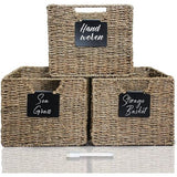 Seagrass opbergmand, weven mand,rechthoekig, opbergmand, huishouden, multifunctionele opbergmand, voor kleine voorwerpen, organizer, keuken, badkamer, slaapkamer, hotel