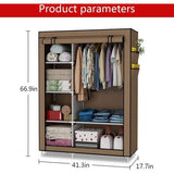 Kledingkast, opvouwbare kledingkast, waskast, kledingkast, kledingopbergorganisator canvas, 105 x 45 x 170 cm