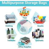 Reistas, 50 stuks ritszakken, 40 x 35 cm, plastic zakken, afsluitbaar voor kleding, ritszak, reistas voor documenten, sieraden, speelgoed (vorst)