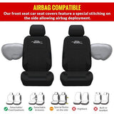 Autostoelhoezen Universele pasvorm Complete set Autostoelbeschermers Bandenrails Autostoelaccessoires 9-delig Zwart