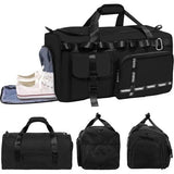 Sporttas dames reistas dames grote sporttas met schoenenvak en nat vak dames heren gymtas 65 l reistas zwemtas overnachting weekender, zwart, Sporttas dames reistas grote crossbody bag
