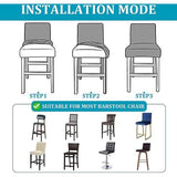 Stoelhoezen, Set van 4, Stretch barkrukhoezen, afneembaar, wasbaar, Stoelbeschermers, barkrukken, Stoelhoezen Voor Bar Café Bar (rood, 4 stuks)
