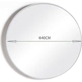 Ronde spiegel, wandspiegel, 40 cm, badkamerspiegel voor hal, woonkamer, slaapkamer, wit Vertaling: Ronde spiegel, wandspiegel, 40 cm, badkamerspiegel voor de hal, woonkamer, slaapkamer, wit.