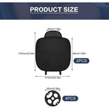 Zitkussen auto 2 stuks universele stoelkussens voorstoelen auto stoelkussens zacht en ademend autostoelkussen antislip onderlegger voor autostoel bureaustoel zwart