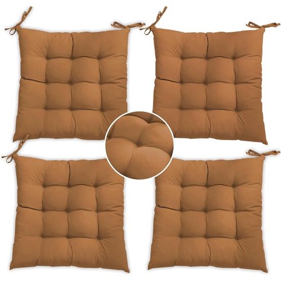 Kwaliteitsmateriaal: de eetkamerstoel-kussenset is gemaakt van hoogwaardige polyestervezels