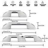 Handgreep douche zonder boren, 41 cm mobile handgreep, badgreep zuignap, douchegreep zuignap, anti-slip badkamerhandgreep met zuignap, boren klinknagel nodig