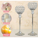 Kristallen kandelaars in decoratieve set