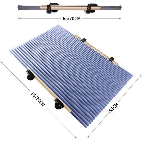 Auto-voorruit-zonnescherm, accordeon-type, automatisch intrekbare voorruit, zonneklep, zonweringsbescherming, 70 cm, MPV/SUV)