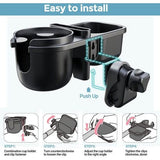 Drankhouder, kinderwagen met opbergdoos en smartphonehouder, universele flessenhouder voor fiets, 360° rotatie, bekerhouder voor elektrische scooter, winkelwagen, rolstoel, rollator, babyzitje