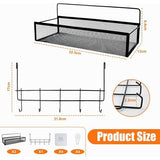 Set van 2 doucheplanken zonder boren, badkamerplanken, doucheplank, metalen douchemanden, badkamerplankorganizer, hangende shampoohouder, zelfklevende doucheplank met haken voor de badkamer