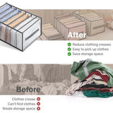 7 kledingkast opbergsysteem met ladeboxen en handgrepen, ideaal voor het opbergen van ondergoed, sokken, leggings, rokken en T-shirts.