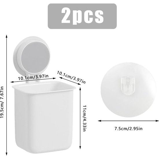 2 stuks tandenborstelhouder zuignap zonder boren tandenborstelhouder wandgemonteerde tandenborstel bekerhouder zelfklevend voor badkamer keuken tandenborstel tandpasta