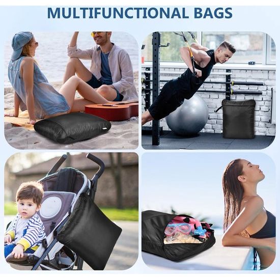 Wetbag 50 cm x 60 cm, 2 stuks herbruikbare luiertas met ritssluiting, waterdichte tas, organizer voor badpakken, strandlaken