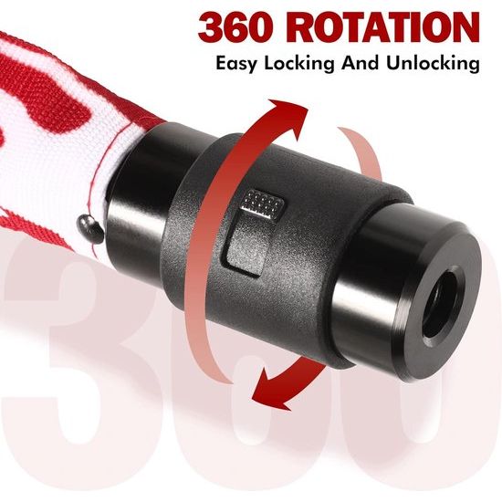 Fietsslot, hoge veiligheid met sleutel, 100 cm lengte, e-bikeslot, fietsslot, motorfiets, kettingslot 360° draaibaar slotkop, slot voor e-scooter/e-bike/kinderfiets