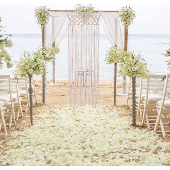 Macramé wandtapijt, handgemaakt geweven macramé, wandtapijt, boho, deurgordijn voor bruiloft, achtergrond, raamgordijnen, woondecoratie (stijl A/74 x 203 cm)