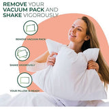 Kussen voor bed 40 x 80 cm Hoofdkussen set van 2 binnenkussens hypoallergene anti-mijt zachte kussenvulling met kussensloop katoen en polyester. Afneembaar en wasbaar slaapkussen voor in huis/hotel