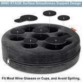 Bankbekerhouder, uitneembare en wasbare fluwelen cup-cosy-kussen met koffiekophouder voor thuis, auto, badkamer, park, reizen, binnen en buiten, grijs