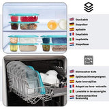 Belle Vous 10Pak Helder Herbruikbaar Plastic Voedsel Containers met 3 Vakken en Deksel - Lekbestendig, BPA Vrije Opslag Bakjes - Magnetron, Diepvries & Vaatwasser Bestendig - Meal Prep Lunchboxes