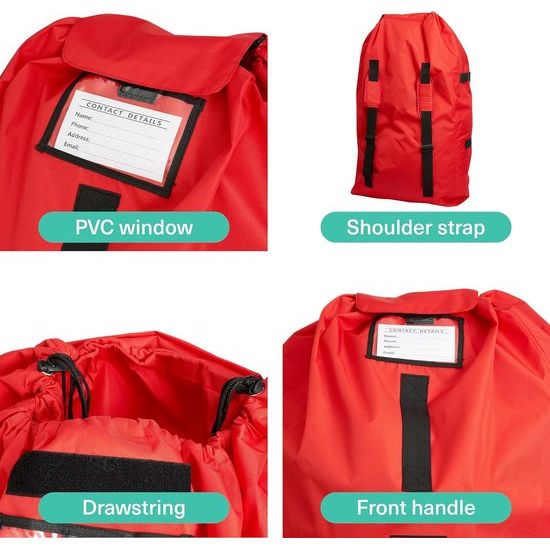 Transporttas voor kinderwagen – reistas/beschermhoes vliegtuig – buggytas – vliegreizen en opbergen – robuust en waterdicht, rood, kinderbagage