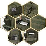 Tactische militaire rugzak voor heren, groot, 45 liter, legerrugzak, 3 dagen, Molle Leger rugzak, outdoor waterdichte rugzak