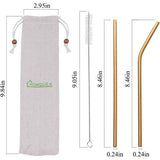 Metalen rietjes, 18 stuks (zwart/koper/goud/gekleurd/zilver)