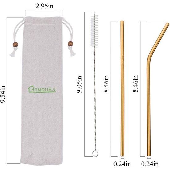 Metalen rietjes, 18 stuks (zwart/koper/goud/gekleurd/zilver)