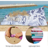 Grote strandhanddoek, microvezel handdoek, 180 x 90 cm, zandafstotend, sneldrogend, microvezel strandhanddoek, groot, voor strand/zwembadside/strandstoelen (zwemmergrijs)