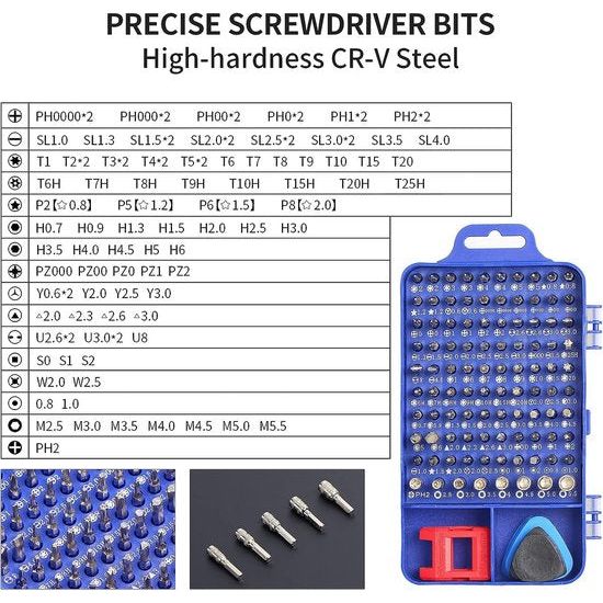 115-in-1 precisieschroevendraaierset, professionele Faireach-reparatiegereedschapsset met draagbare koffer, magnetische schroevendraaierset voor pc, computer, mobiele telefoon, tablet,