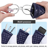 Brillenkoker, 2-delige zonnebrillenkoker met kliksluiting voor dames heren meisjes, draagbare brilorganisator voor brillen leesbril zwembril blauwe lichtbril - wit + blauw