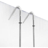 Design douchemand om op te hangen, chroom, doucheplank om op te hangen, smal design, 68 x 15 x 12 cm