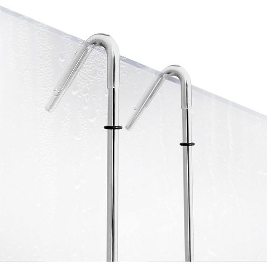 Design douchemand om op te hangen, chroom, doucheplank om op te hangen, smal design, 68 x 15 x 12 cm