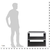 boekenkast, 2 vakken, 60 x 45 x 40 cm, smal rek, spaanplaat van hout, modern, grijs, staand rek, kantoorboekenkast, rekken en planken, printerstandaard, printerrek, archiefkast