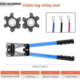 Accukabelschoen-krimpgereedschap van 6-50 mm² (AWG 8-1/0) met kabelsnijder (HX50B krimpset