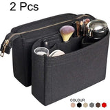 Vilten tas Organiseer insteektas in tas voor boodschappentas met 2 verpakkingen, geschikt voor neonoe en andere emmerzakken-zwart