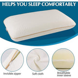 Hoofdkussen van traagschuim, nekkussen, ergonomisch slaapkussen, afneembaar en wasbaar kussensloop, wasbare kussensloop, voor zijslapers, rugslapers, herkend (70 x 40 x 13 cm)
