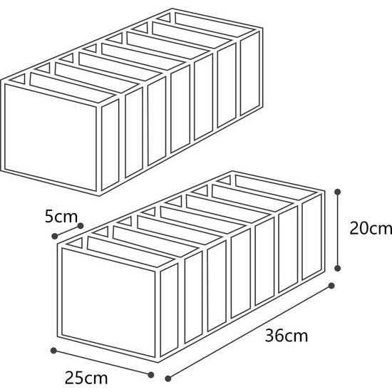 Opgewaardeerde op vervormbare jeansvak-opbergkast, kledinglade netvak box kledingkast kledingorganizer, 7 bags, opvouwbare laden wasbaar voor huishouden, 2 stuks (grijs)