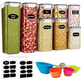 Set van 8 voorraaddozen, keukenorganizer, luchtdichte voorraaddozen met deksel, voorraaddozen voor muesli, spaghetti, meel, BPA-vrij (2,8 l, 2 l, 1,4 l, 0,8 l)