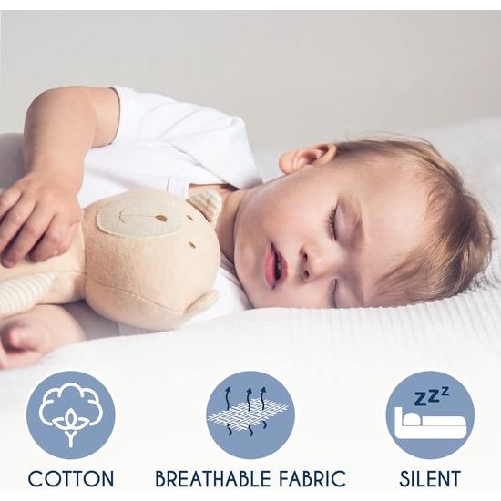 Waterdichte matrasbeschermer, waterbestendige matrasovertrek, ademende katoenen matrasovertrek, vochtbescherming, bedovertrek, voor volwassenen en kinderen, 70 x 160 cm