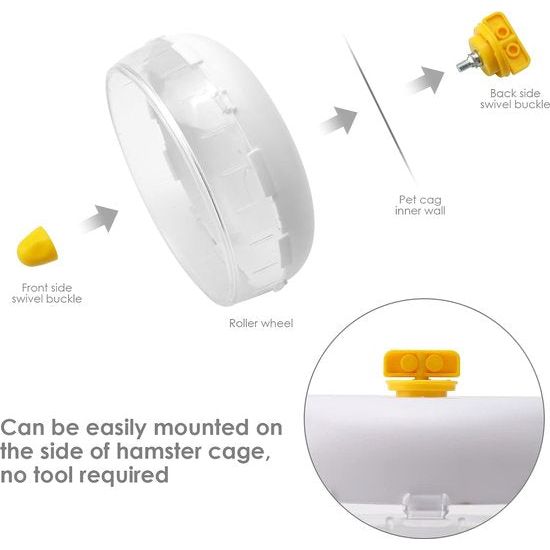 Hamster loopwiel, 8,3 inch stil spinnerwiel voor kleine huisdieren voor muizen Chinchilla cavia hamster