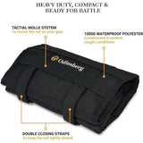 Heavy Duty Tool Roll Gereedschapstas voor motorfiets, zonder inhoud, gereedschapstas met tactisch Molle-systeem, 56 elastische lussen en binnenzak om je gereedschapsmap te beheren