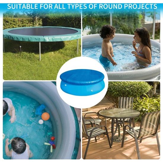 Zwembadafdekking rond - waterdicht zeildoek voor zwembad (voor zwembad ø 183cm)