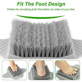 Voetborstel Douche 35 x 23 cm Voetendouche Borstel Voetverzorging Grijze Douche Voetscrubber met zuignappen Voetreinigingsborstel Massager voor Douche Eelt ExfoliÃ«rende Voetmassage