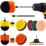 11 stuks elektrische roterende reinigingsborstel, velgenborstelset, compatibel met snelle boormachine, boorborstel, accuschroevendraaier, borstelopzetstuk, power scrubber reinigingsset voor velgen, keuken, auto