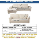 Bankhoes, bankovertrek, 3-zits, anti-slip bankovertrek voor L-vorm, chaise longue, hoekbank, 2-zits, beschermhoezen, woonkamer, stoel, honden en huisdieren, blauw, 90 x 120 cm (slechts 1