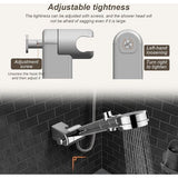 Douchekophouder zilver, 217g volledig metalen zinklegering, heavy duty douchehouder, verbeterde douchekophouder voor douchekoppen - 360° draaibaar, handdouchehouder, met bevestigingsaccessoires