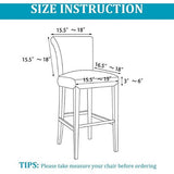 Stoelhoezen, Set van 2, Stretch barkrukhoezen, afneembaar, wasbaar, Stoelbeschermers, barkrukken, Stoelhoezen Voor Bar Café Bar (wit, 2 stuks)