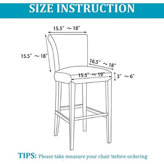 Stoelhoezen, Set van 2, Stretch barkrukhoezen, afneembaar, wasbaar, Stoelbeschermers, barkrukken, Stoelhoezen Voor Bar Café Bar (wit, 2 stuks)