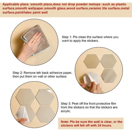 32 stuks ronde spiegel instelling muursticker decoratie (stijl 2)