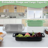 Set van 2 gootsteenzeefjes, afdruiprek voor huis en keuken, ideaal voor het wassen van fruit en groenten of kan worden gebruikt als noodle-gootsteenzeef, BPA-vrij (17 W x 37 - 49,5 L x 8 H) cm -